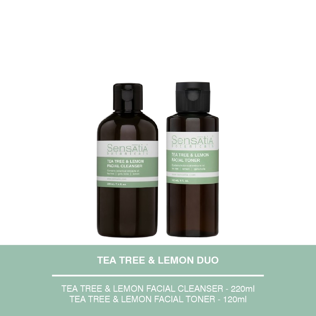 Tea Tree & Lemon Facial Cleanser - 220mL + Tea Tree & Lemon Facial Toner - 120mL