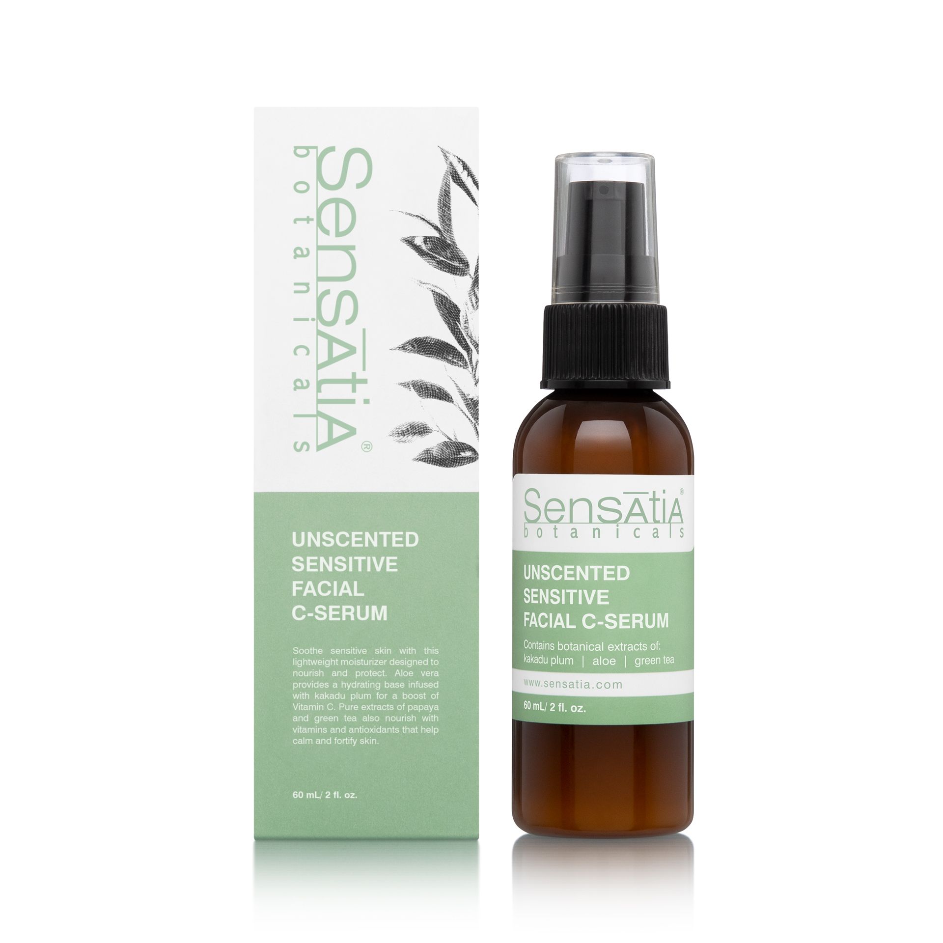 Unscented Sensitive Facial C-Serum - 60mL / 2 fl.oz.